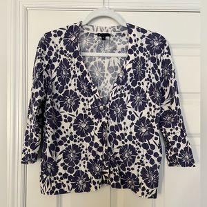 Gap Purple Floral Cardigan